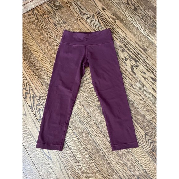 Lululemon Wunder Under Crop *Reversible Bordeaux - Picture 4 of 6